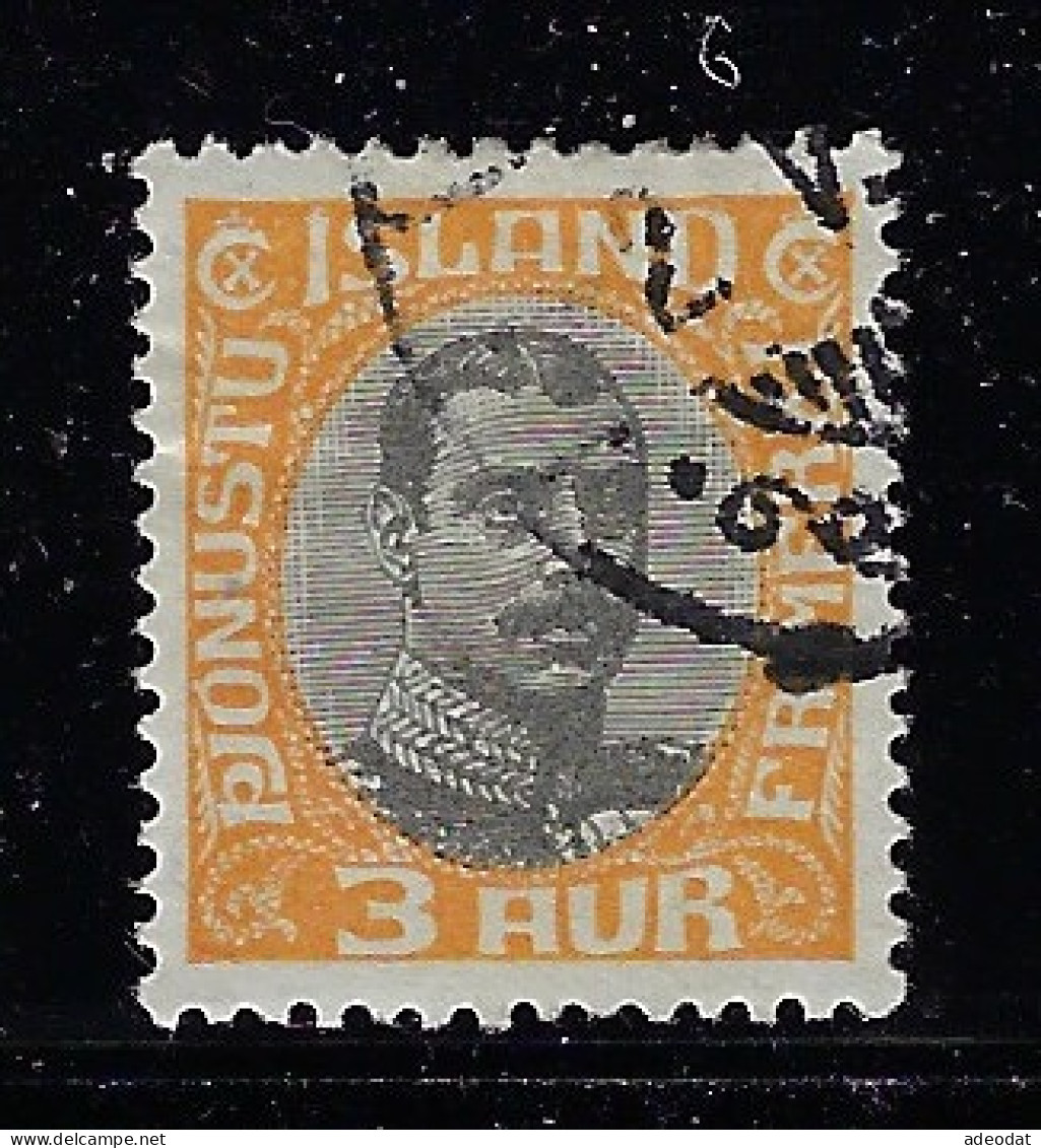 ICELAND 1920 OFFICIAL  SCOTT #O40 USED - Servizio