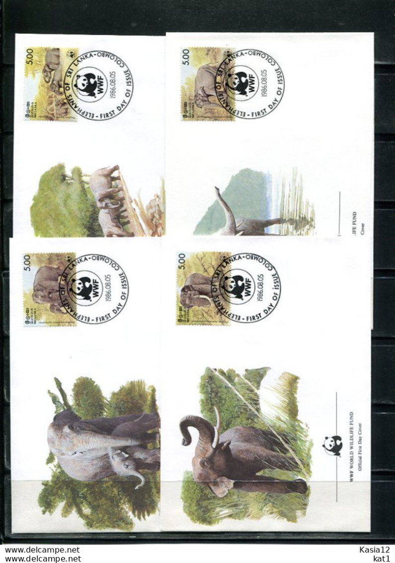 A51535)WWF-FDC Saeugetiere: Sri Lanka 753 - 756 - FDC