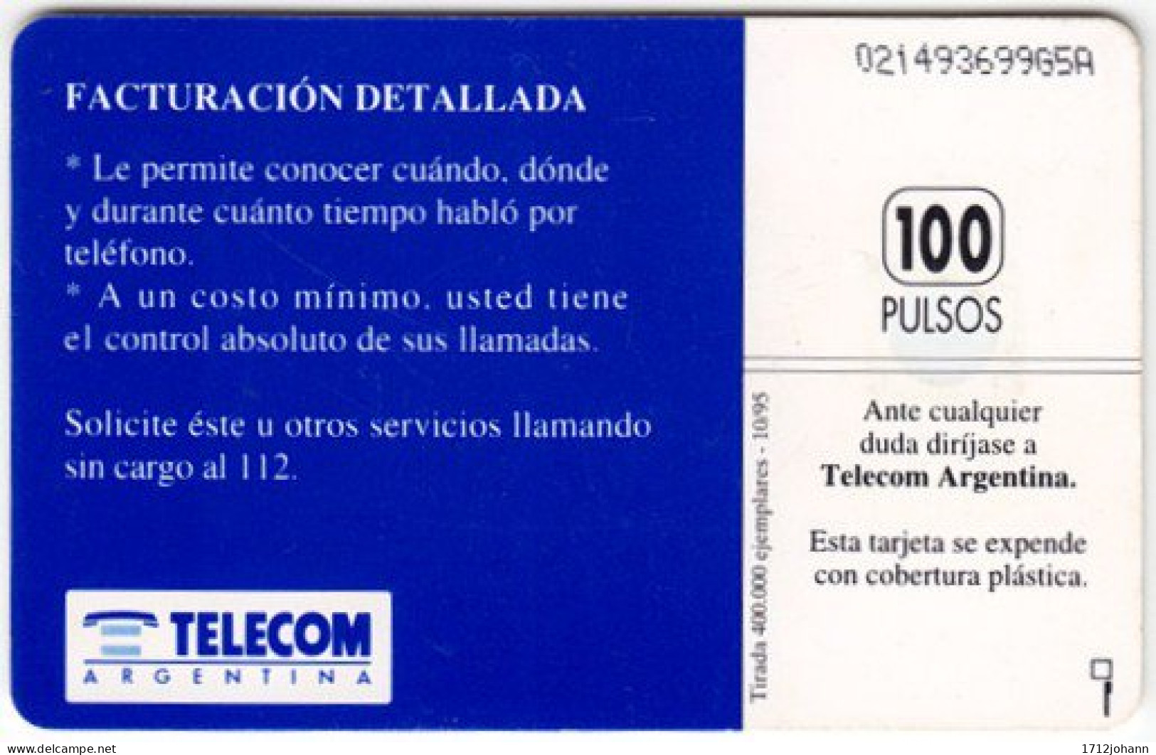 ARGENTINIA A-068 Chip Telecom - Used - Argentina