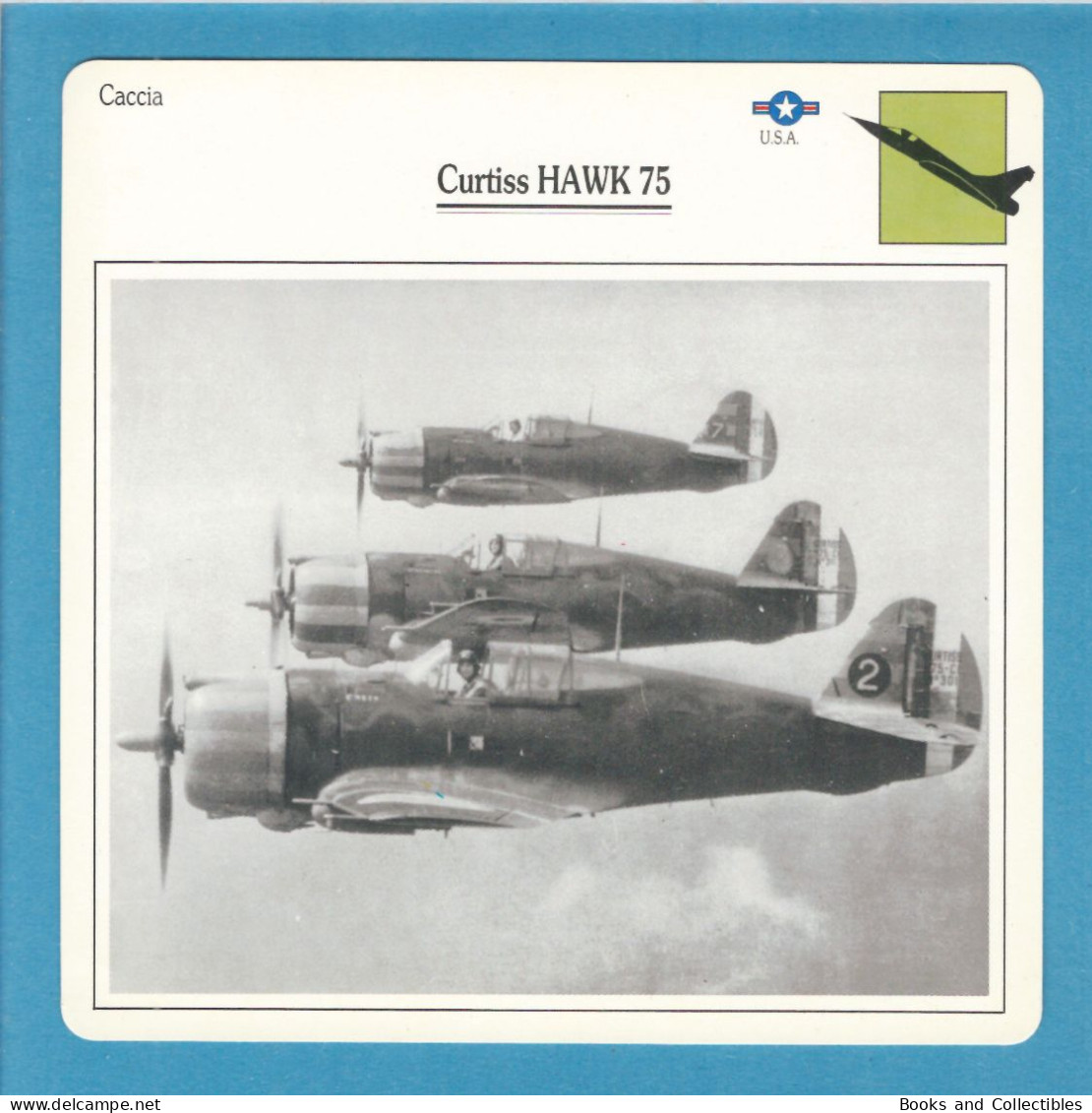 DeAgostini Educational Sheet "Warplanes" / Curtiss HAWK 75 (U.S.A.) - Aviazione