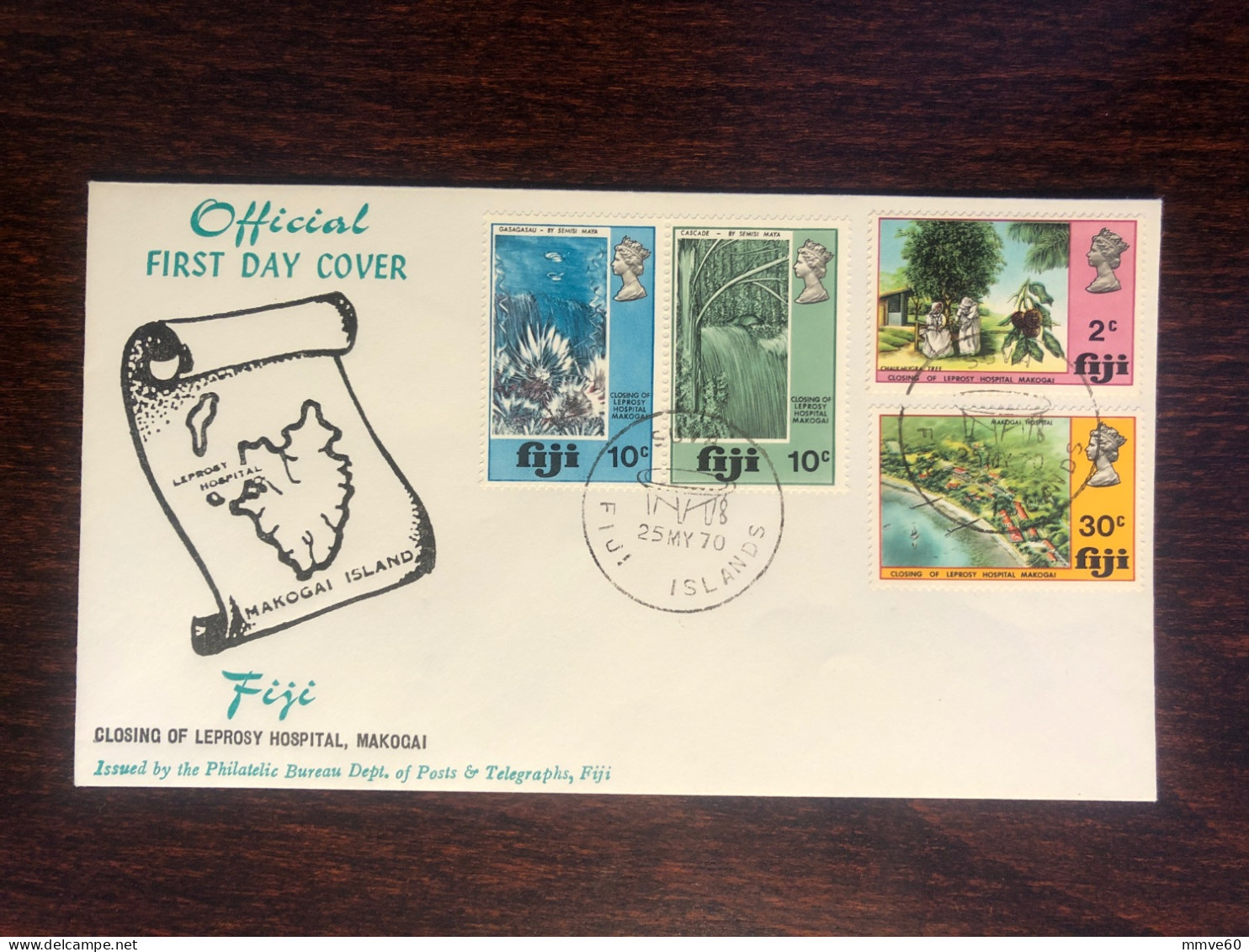 FIJI FDC COVER 1970 YEAR LEPROSY HOSPITAL HEALTH MEDICINE - Fiji (...-1970)