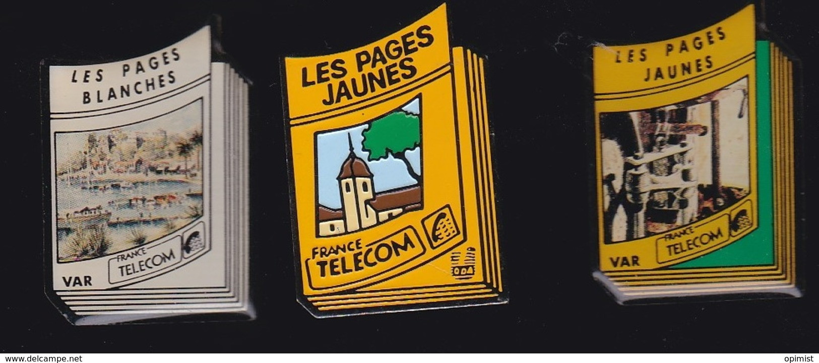 65976-Lot De 3 Pin's- France-telecom.Orange.Telephone.. - Telecom De Francia