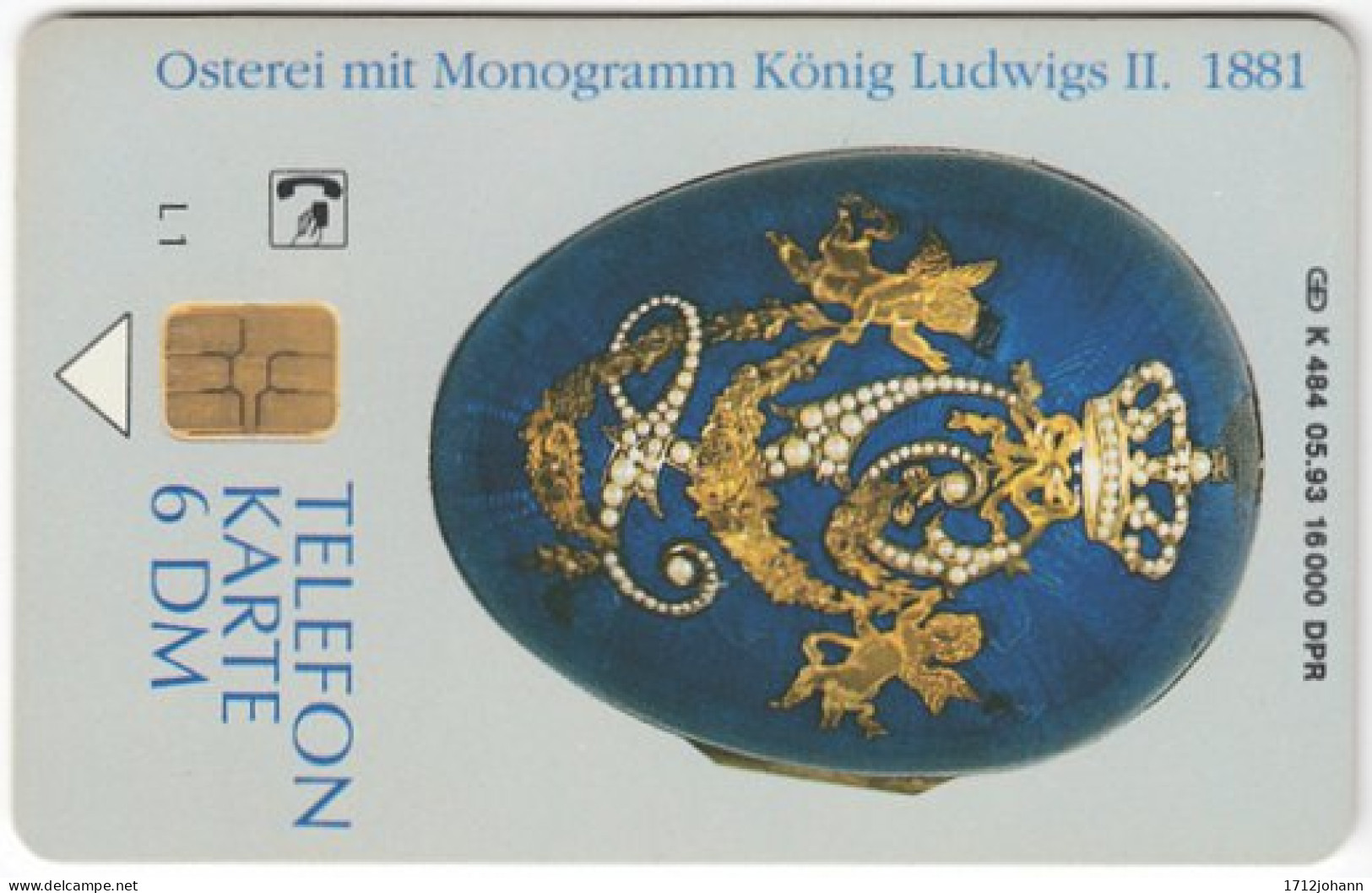 GERMANY K-Serie B-153 - 484 05.93 - Historic Ruler, King Ludwig Of Bavaria - Used - K-Serie : Serie Clienti