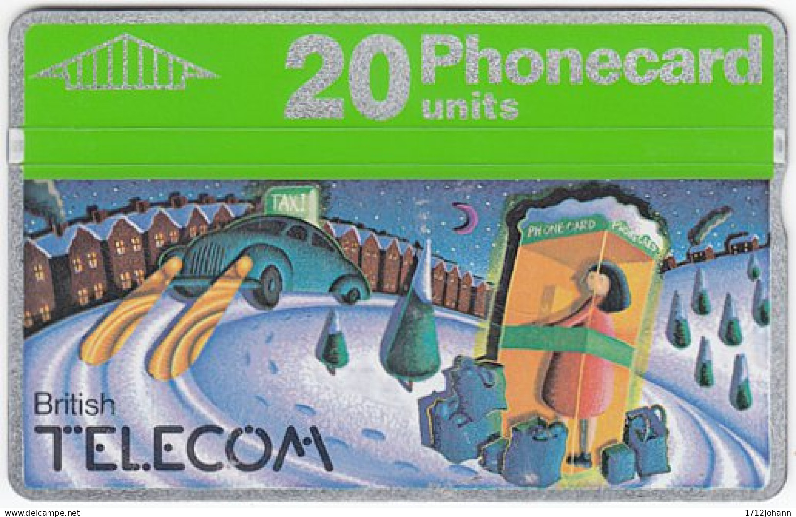 GREAT BRITAIN E-880 Hologram BT - Cartoon, Communication, Phone Booth - 049B - Used - BT Allgemeine