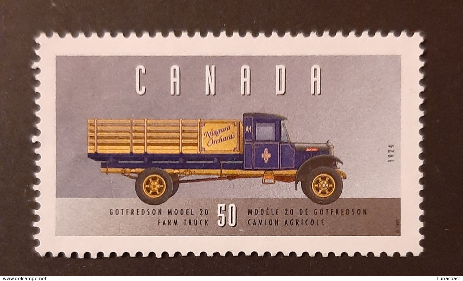 Canada 1995  USED  Sc1552d   50c  Historic Vehicles, Farm Truck - Usados