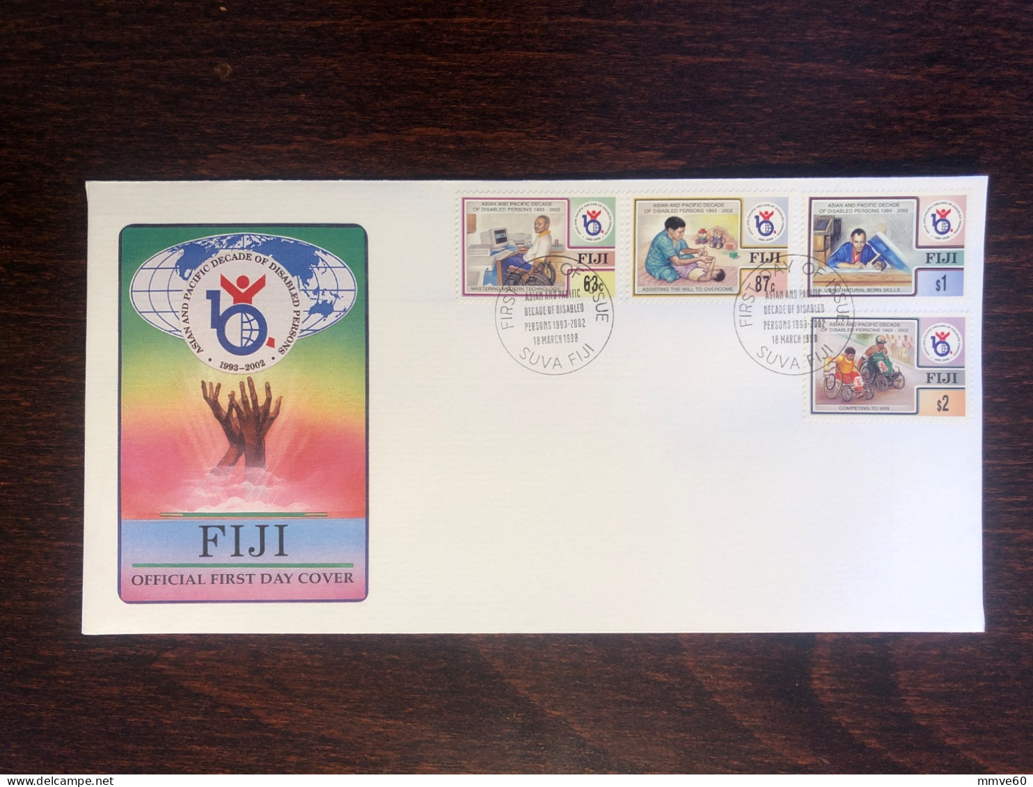 FIJI FDC COVER 1998 YEAR DISABLED PEOPLE HEALTH MEDICINE - Fidji (1970-...)