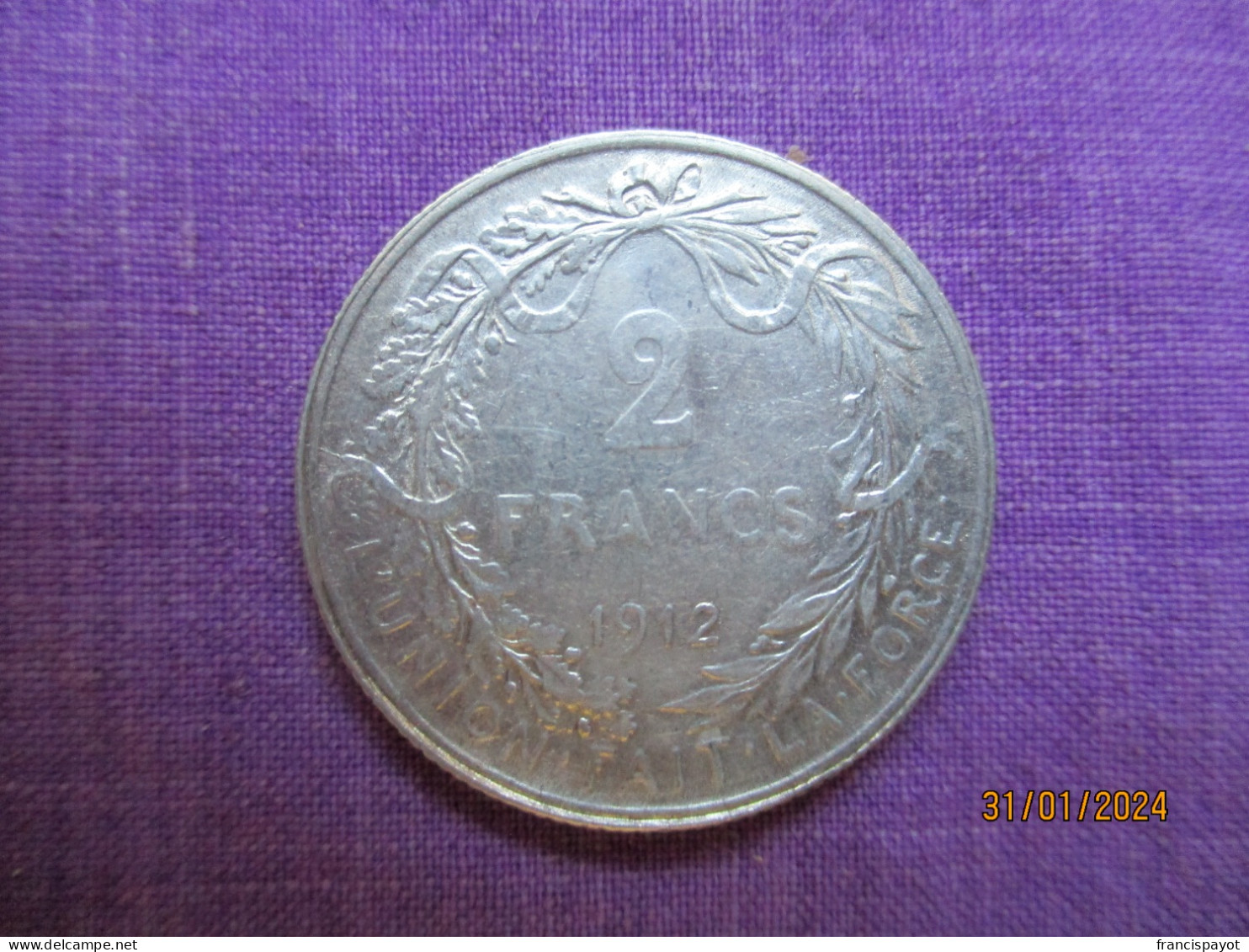 Belgique: 2 Francs 1912 - 2 Francs