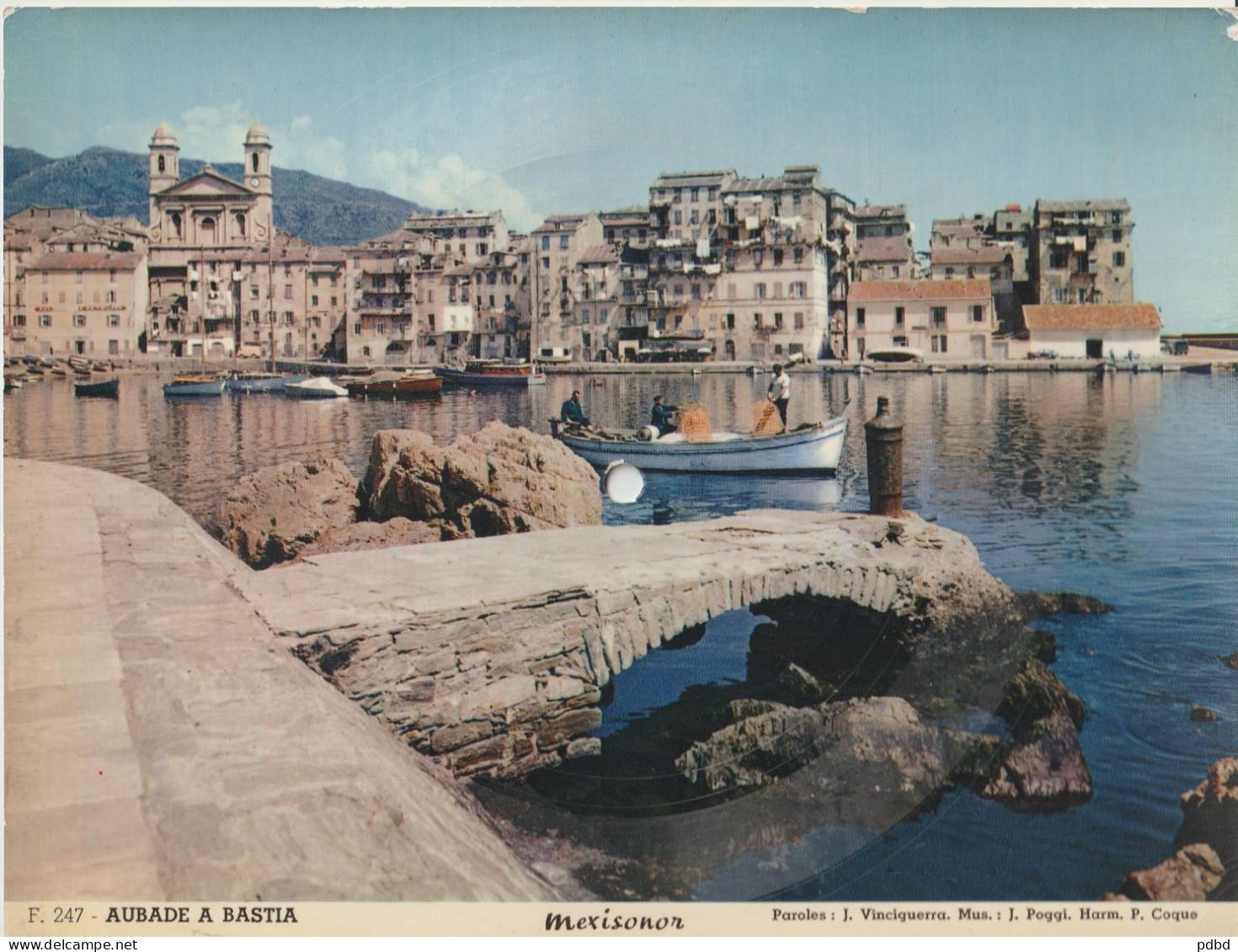 Mexisonor . Corse . 6 DISQUES Sur Cartes Postales . Ajaccio (1) . Bastia (x2 Idem) . Multi Photos Corses (x3 /2idem) . - Formats Spéciaux