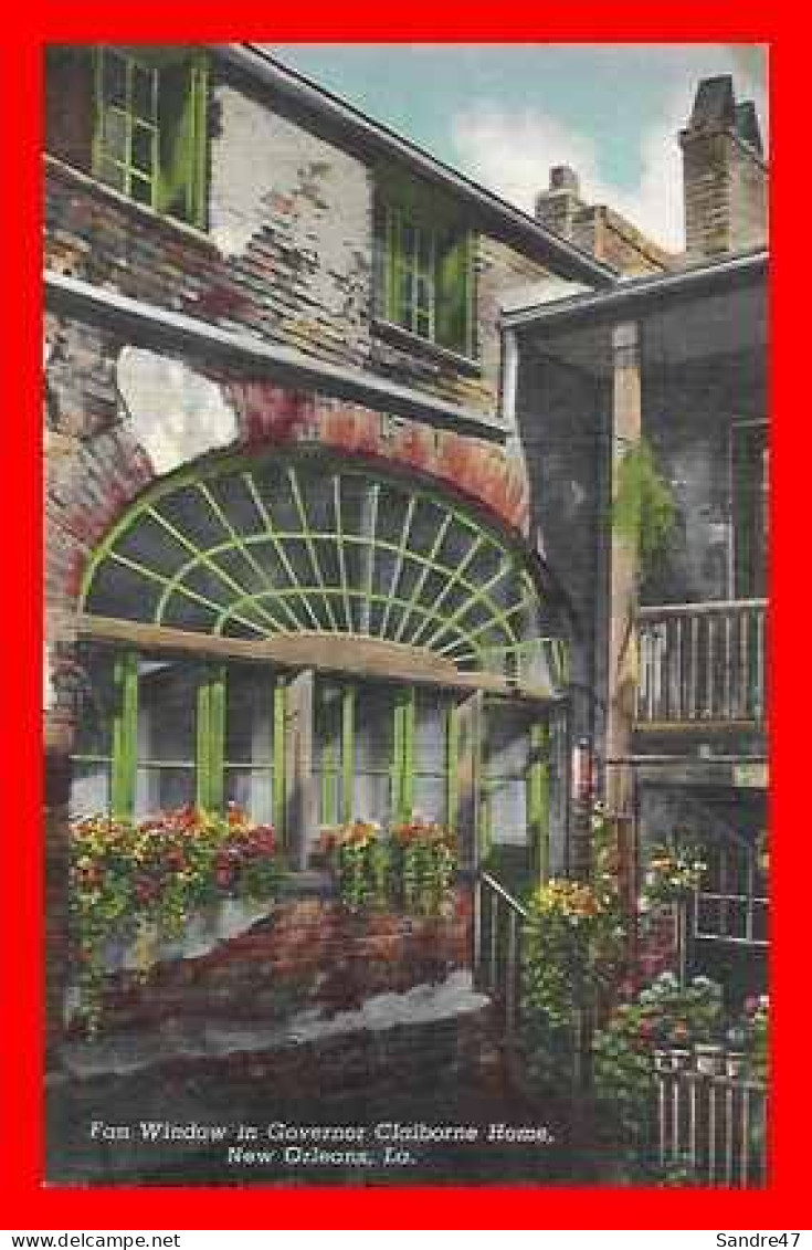 CPA NEW ORLEANS (Etats-Unis)  Fan Window In Governor Claiborne Home..*4840 - New Orleans