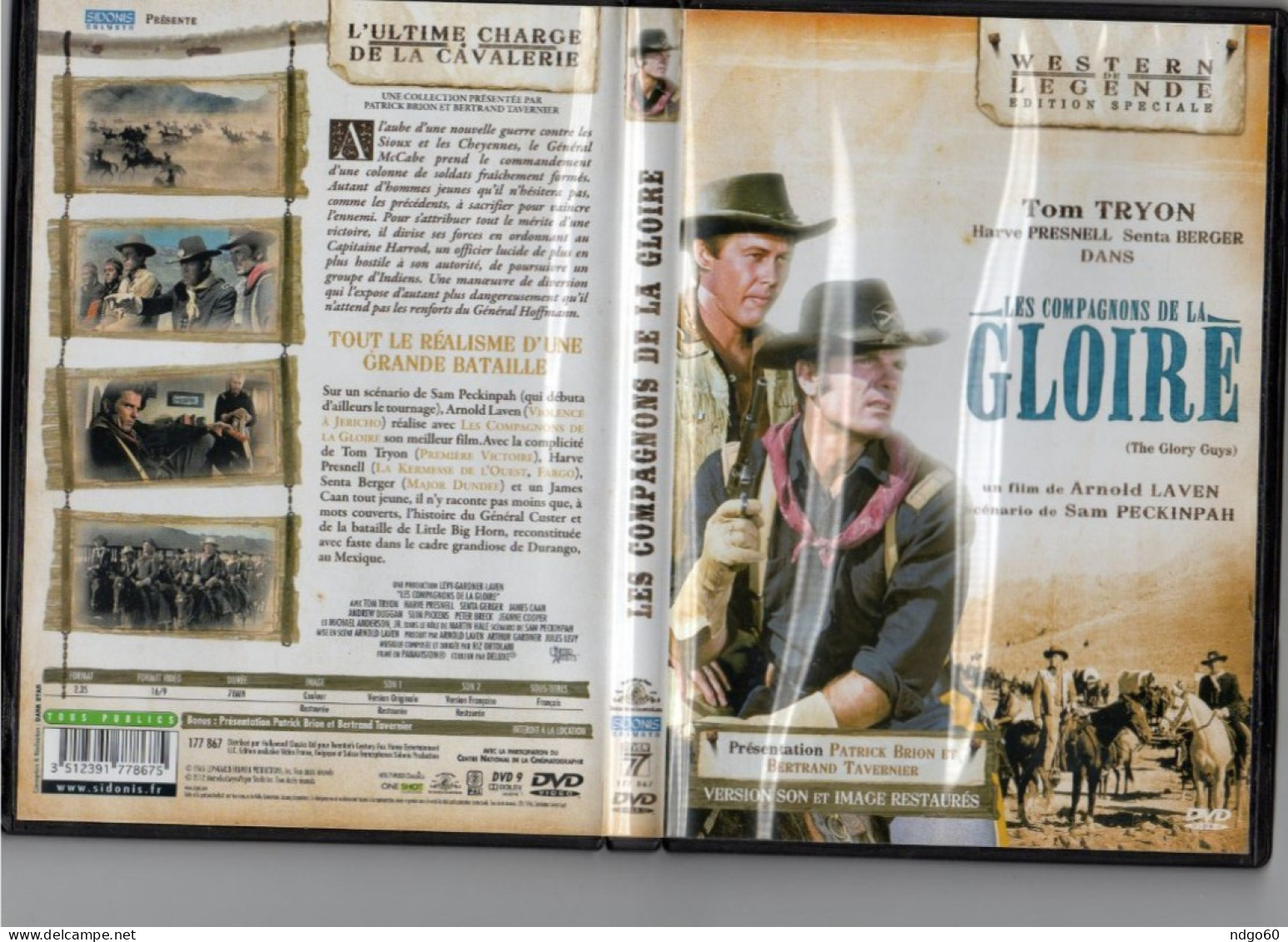 DVD Western - Les Compagnons De La Gloire (1965) Avec Tom Tryon - Western
