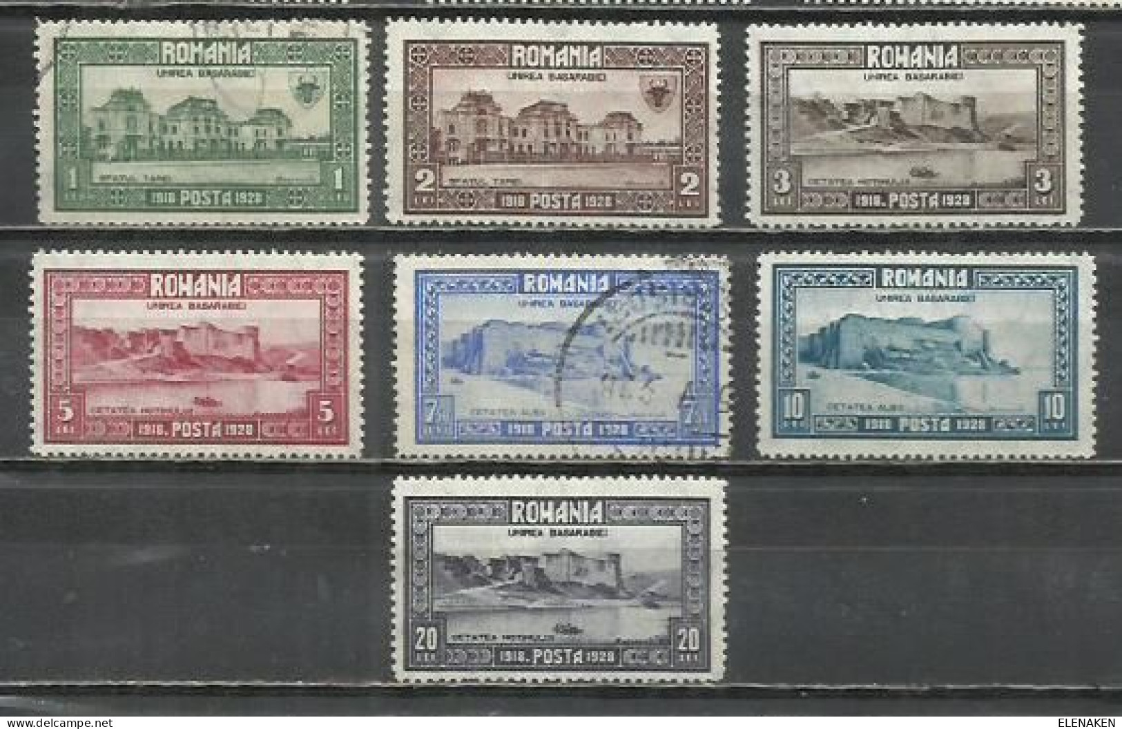 0431A-SERIE COMPLETA RUMANIA 1928 Nº 344/350 ANTIGUOS SELLOS - Used Stamps