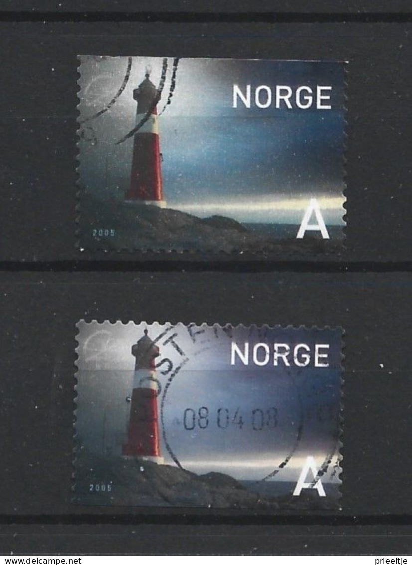 Norway 2005 Lighthouses Upperside & Lowerside Imperf. Y.T. 1490 (0) - Used Stamps