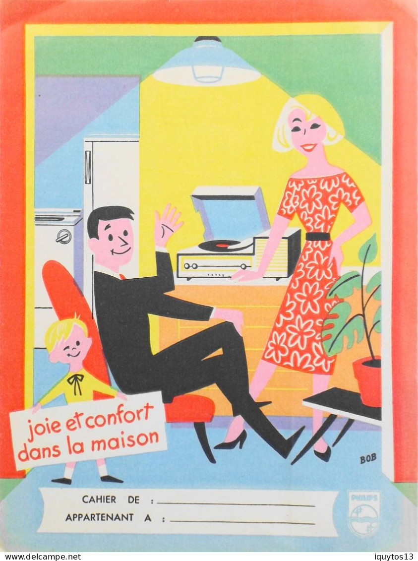 Protège-Cahier Illustré > PHILIPS Joie Et Confort Dans La Maison - Illustration : BOB - TBE - Copertine Di Libri