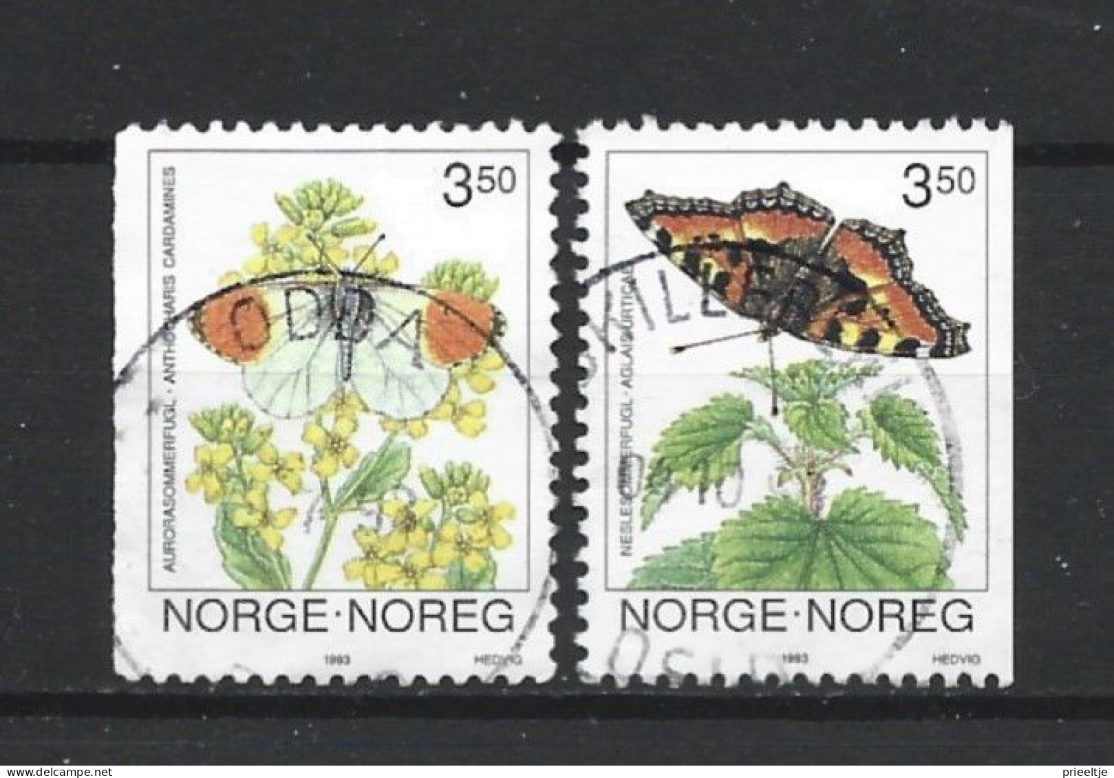 Norway 1993 Butterflies Y.T. 1071/1072 (0) - Gebraucht