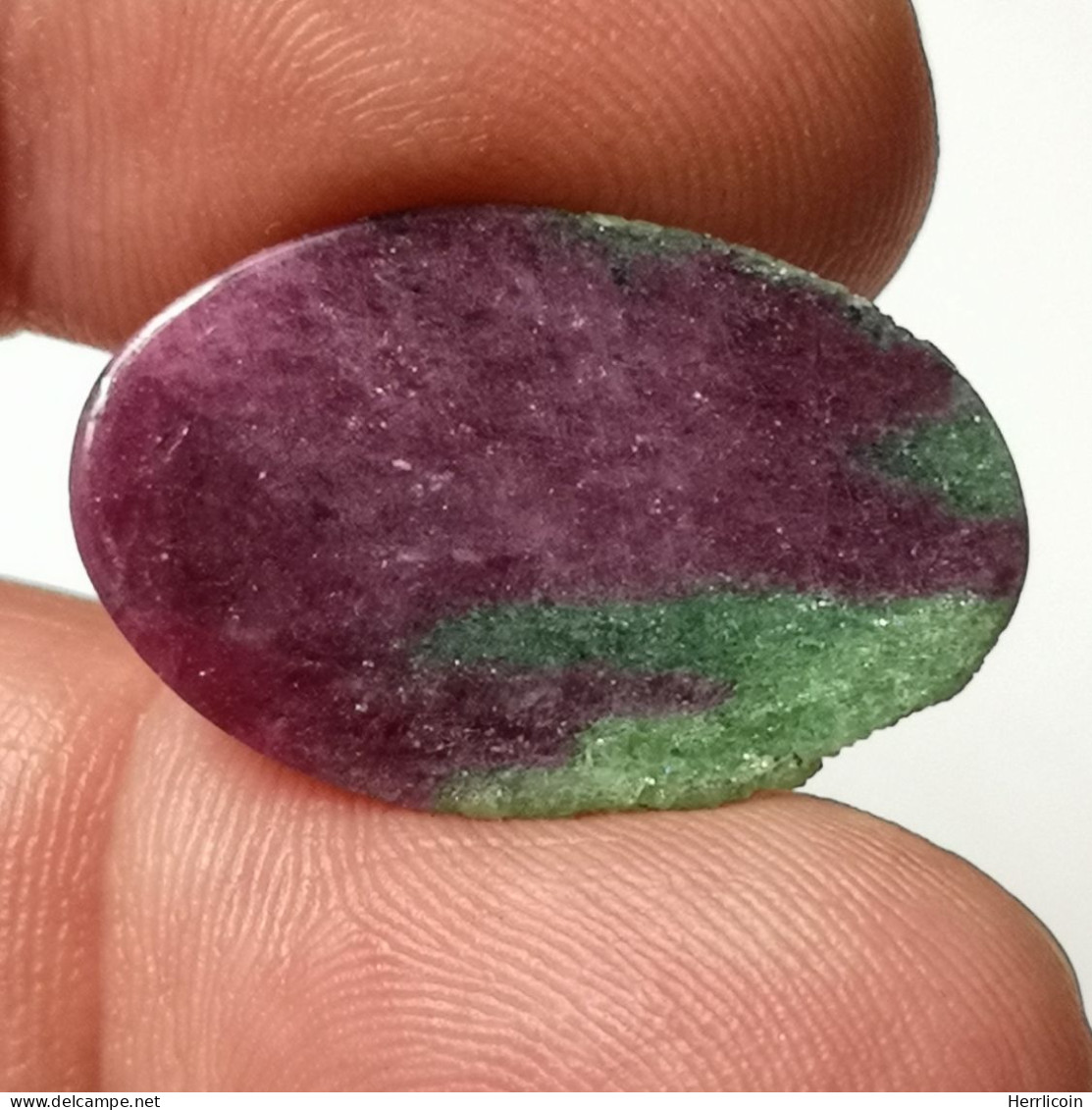 Rubis-Zoïsite Naturel D'Afrique - Cabochon (défaut) 22.32 Carats - 25.5 X 16.3 X 5.6 Mm - Robijn