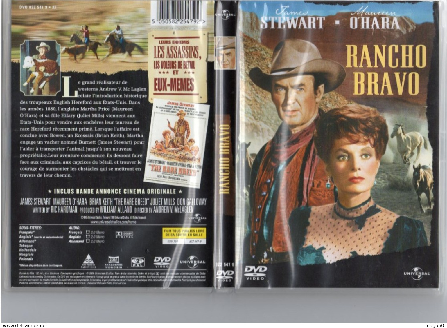 DVD Western - Rancho Bravo (1965) Avec James Stewart & Maureen O' Hara - Western