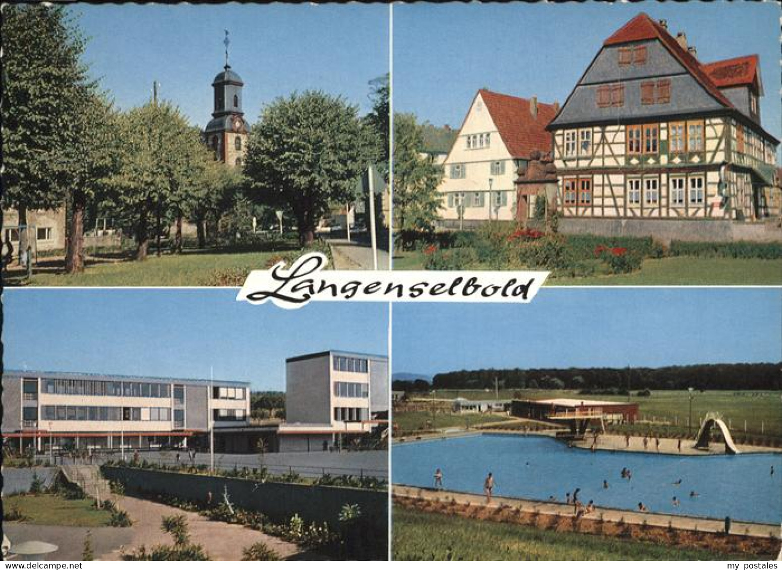 41255164 Langenselbold Ev. Kirche Marktplatz Schwimmbad Langenselbold - Langenselbold