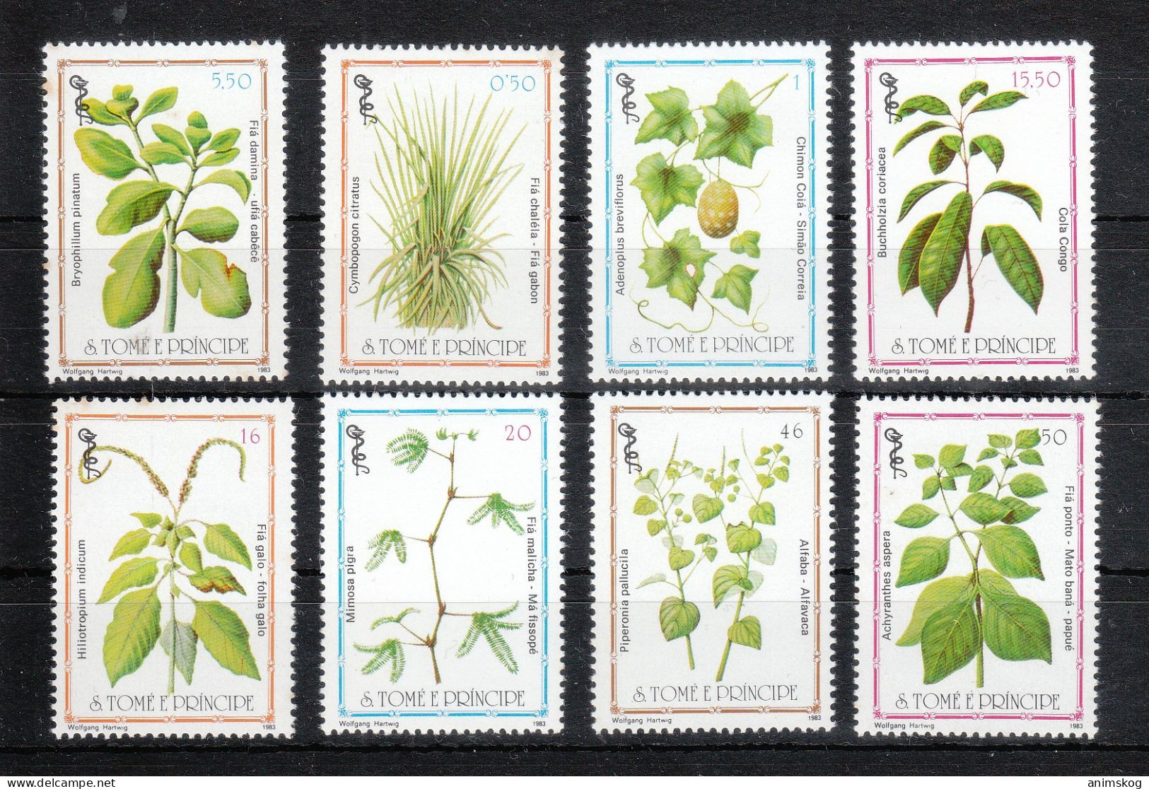 Sao Tome Und Principe 1983**, Heilpflanzen, Sukkulente / Sao Tome And Principe 1983, MNH, Med. Plants, Succulent - Sukkulenten