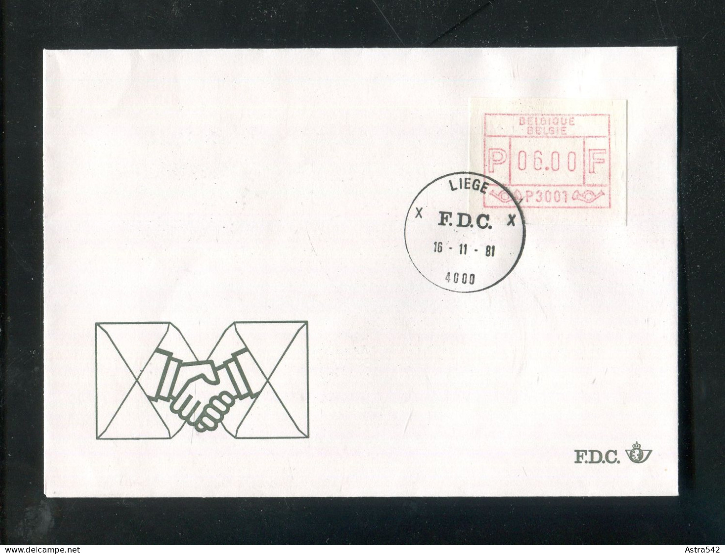 "BELGIEN" 1981, Automatenmarke Mi. 1 (P 3001/LIEGE) Auf 4 FDC (7485) - Brieven En Documenten