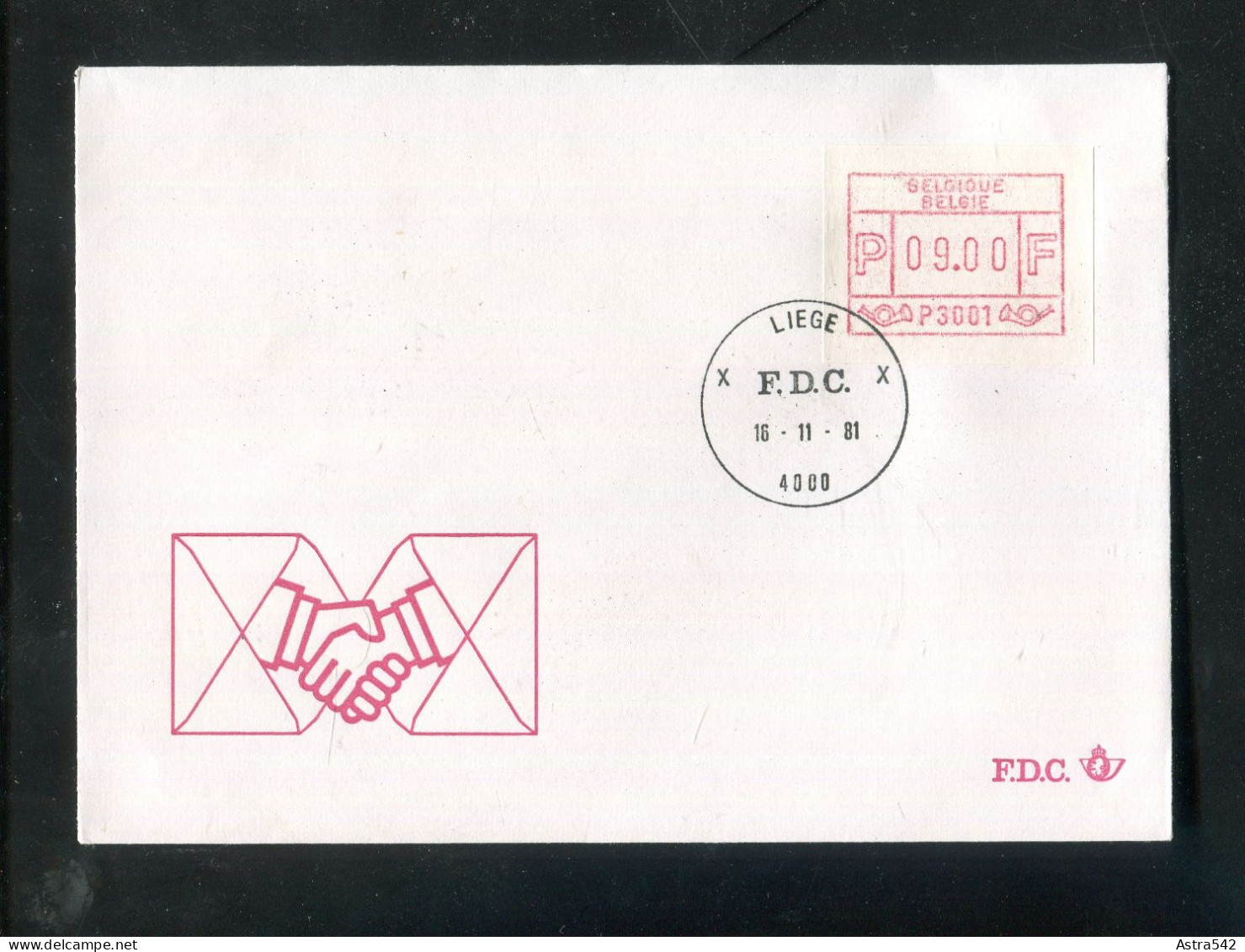 "BELGIEN" 1981, Automatenmarke Mi. 1 (P 3001/LIEGE) Auf 4 FDC (7485) - Lettres & Documents