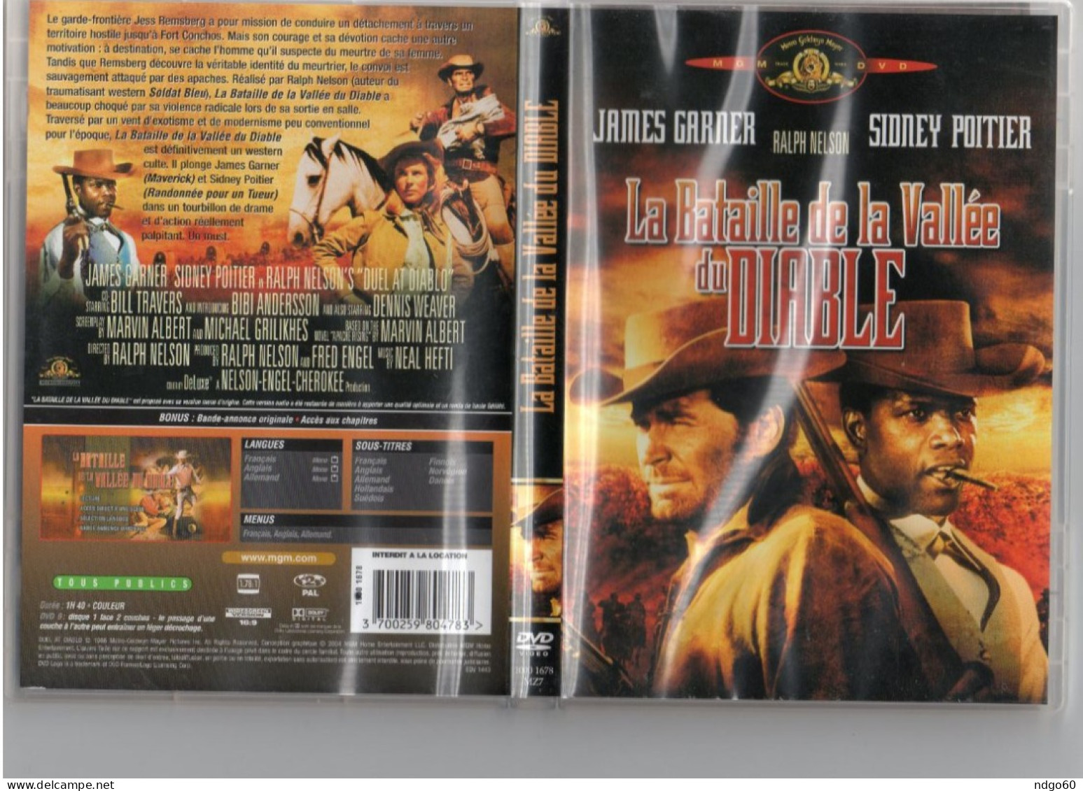 DVD Western - La Bataille De La Vallée Du Diable (1966) Avec James Garner & Sidney Poitier - Western/ Cowboy