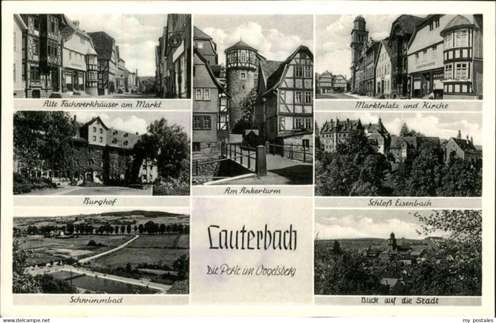 41254691 Lauterbach Hessen Schwimmbad Schloss Eisenbach Ankerturm Lauterbach - Lauterbach
