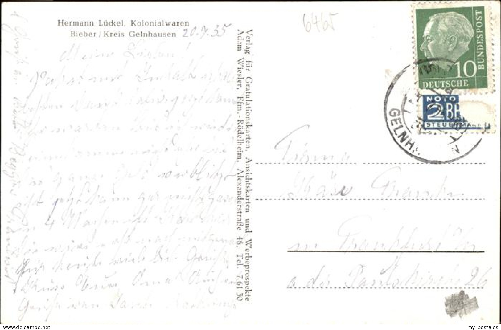 41254682 Gelnhausen Bieber Hermann Lueckel Kolonialwaren Gelnhausen - Gelnhausen