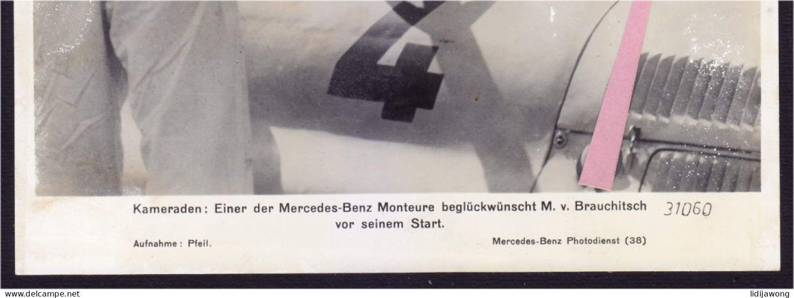 M.v. Brauchitsch Mercedes-benz 16 X 22 Cm 1938 Formula 1 Photo Pfeil (see Sales Conditions) - Car Racing - F1