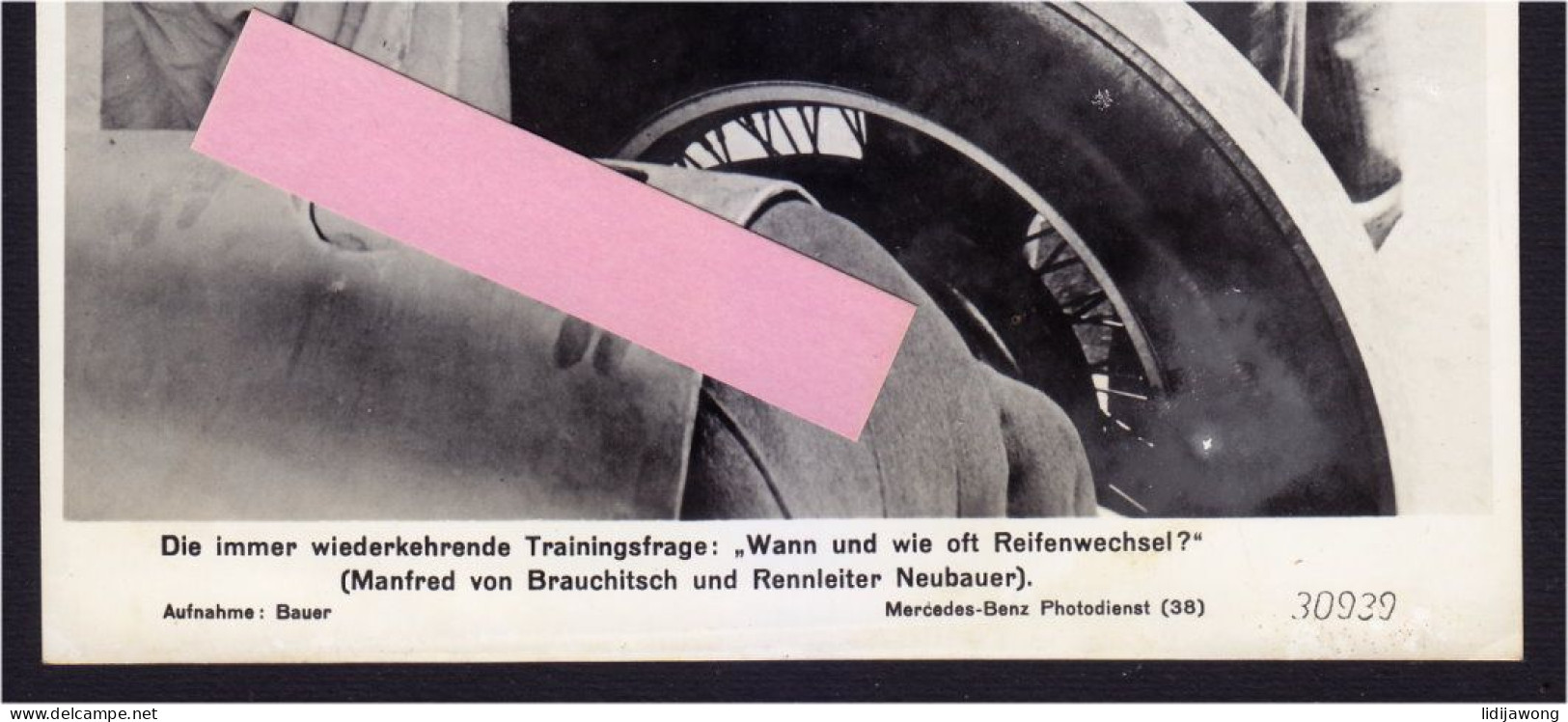 M.v. Brauchitsch & R. Neubauer Mercedes-benz 15 X 22 Cm 1938 Formula 1 Photo Bauer (see Sales Conditions) - Autosport - F1