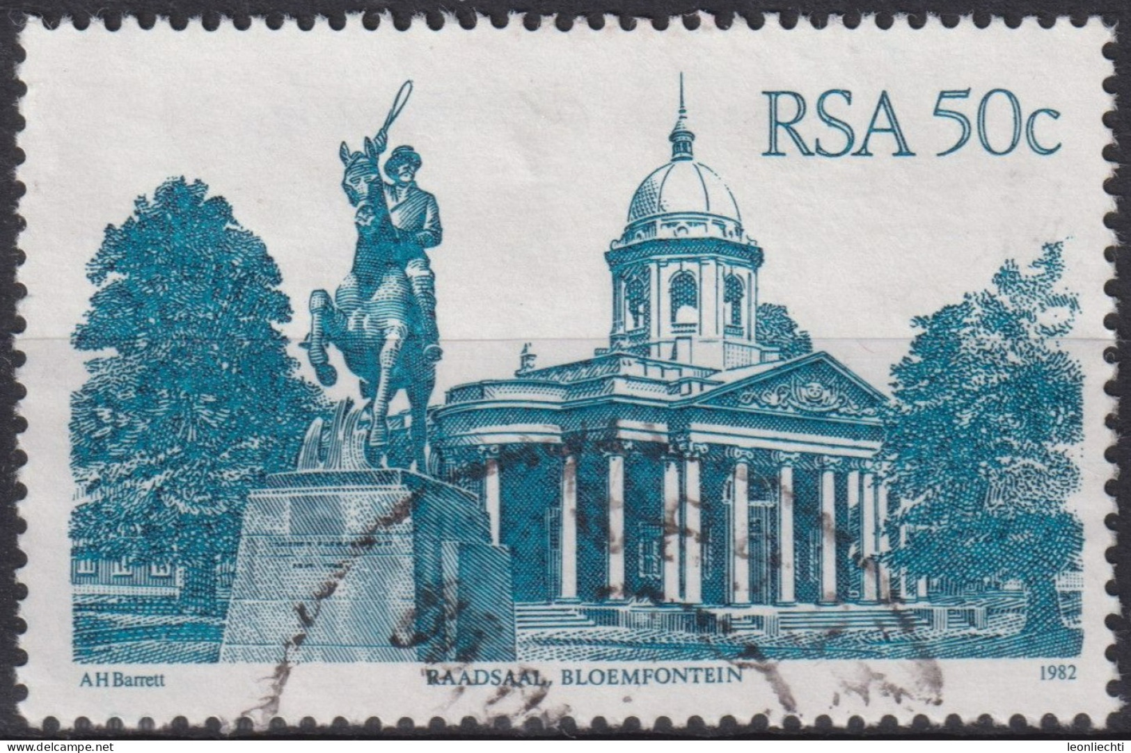 1982 RSA - Südafrika ° Mi:ZA 615II-I, Sn:ZA 599, Yt:ZA 520, Raadsaal, Bloemfontein - Oblitérés