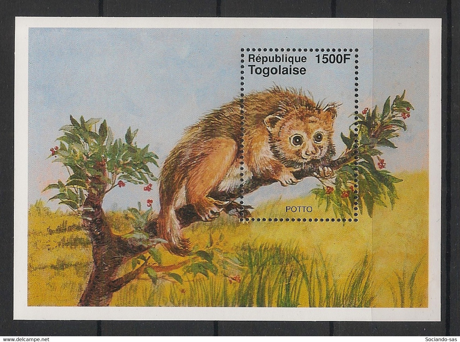TOGO - 1996 - Bloc Feuillet BF N°YT. 303 - Faune / Potto - Neuf Luxe ** / MNH / Postfrisch - Rongeurs