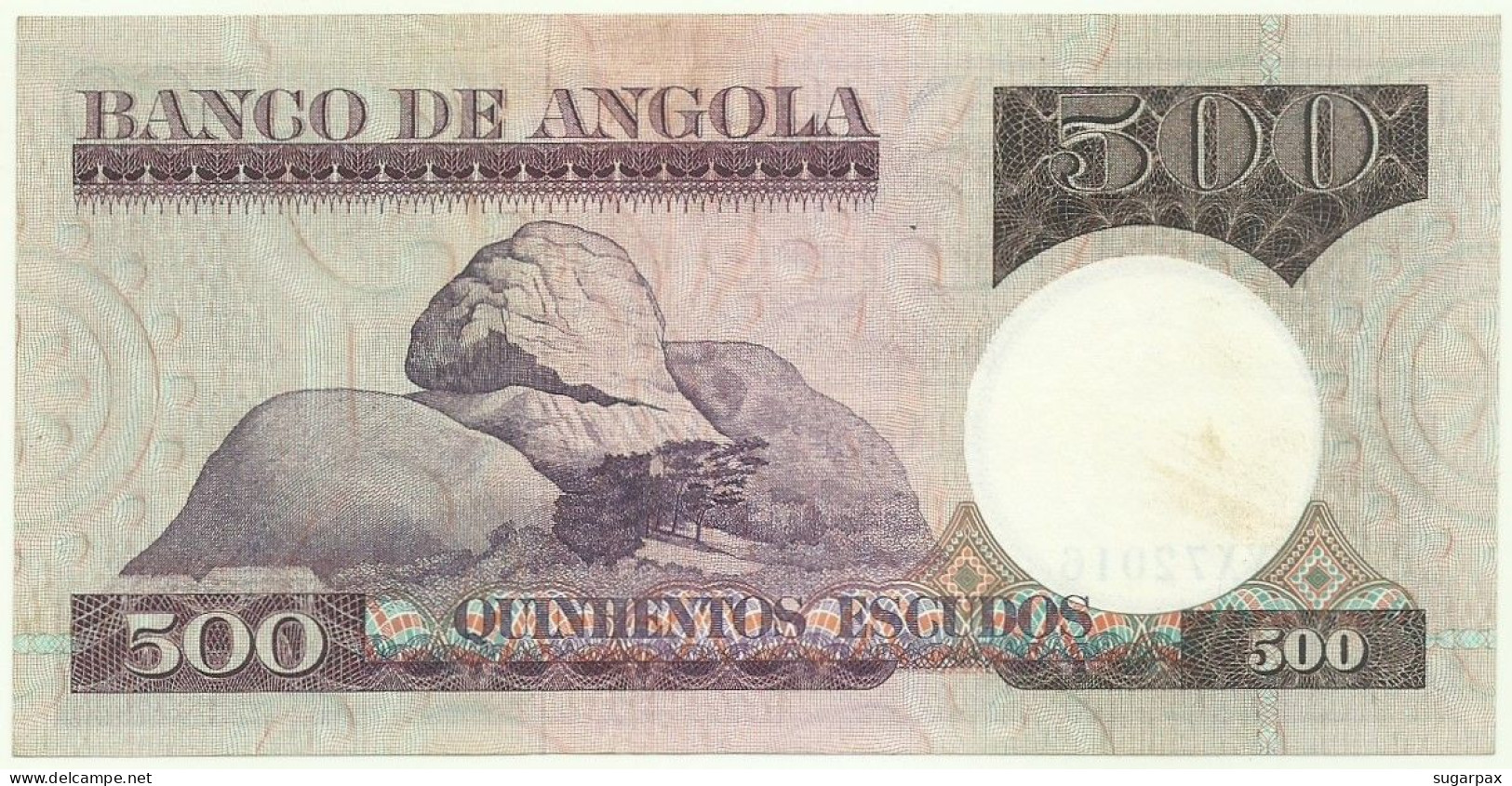 Angola - 500 Escudos - 10.6.1973 - Pick: 107 - Serie YX - Luiz De Camões - PORTUGAL - Angola