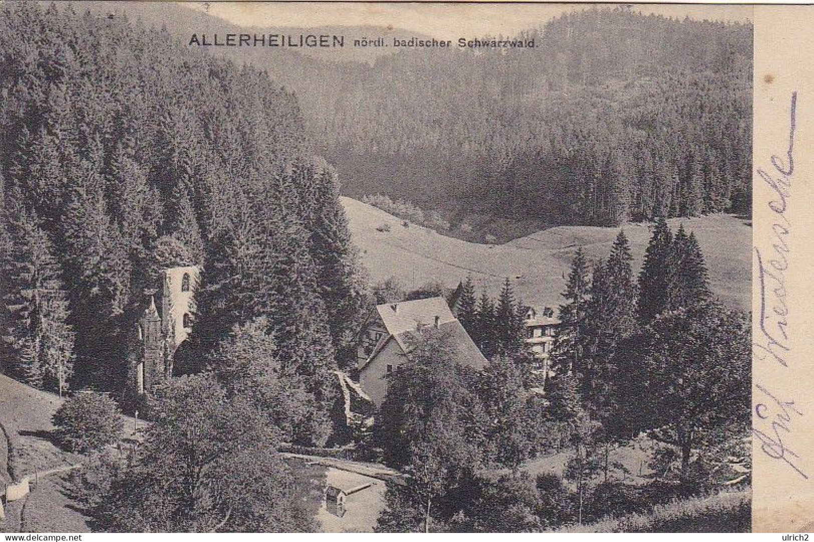 AK Allerheiligen - Nördl. Badischer Schwarzwald - Feldpost 1915 (67205) - Oppenau