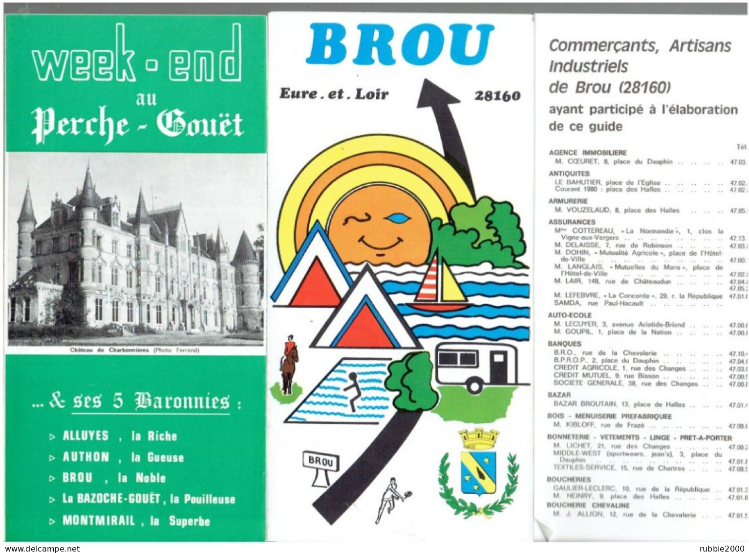 BROU EN EURE ET LOIR LIVRE + 6 DOCUMENTS PRESENTANT LA COMMUNE - Centre - Val De Loire