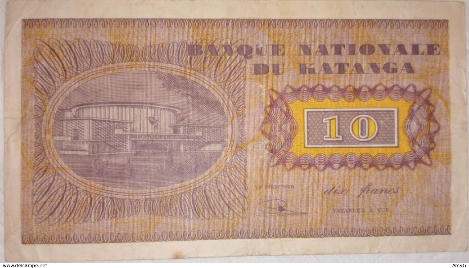 1960 Katanga 10 Franc Note ( 15/12/1960 ) - Other - Africa