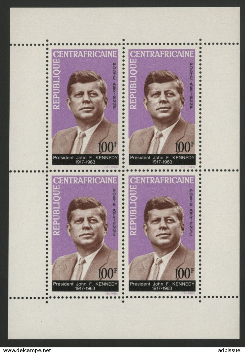 REPUBLIQUE-CENTRAFRICAINE BF Bloc Feuillet N° 3 Neuf ** (MNH) Cote 14 € 100 Fr KENNEDY En 1964 TB - Repubblica Centroafricana
