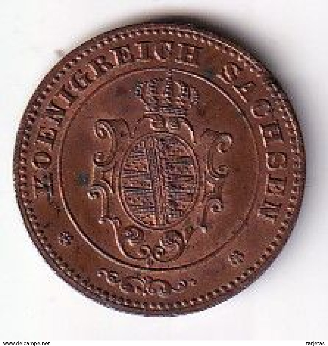 MONEDA DE ALEMANIA DE 1 PFENNIG DEL AÑO 1872 LETRA B  (COIN) - 1 Pfennig