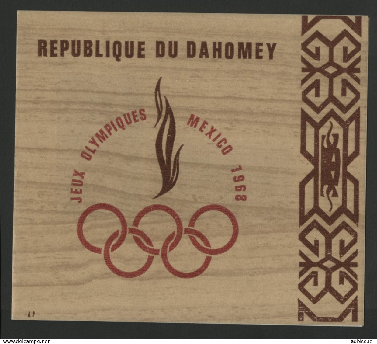 BF Bloc Feuillet N° 15 Neuf ** (MNH) Cote 10 € Jeux Olympiques De Mexico En 1968 TB - Bénin – Dahomey (1960-...)