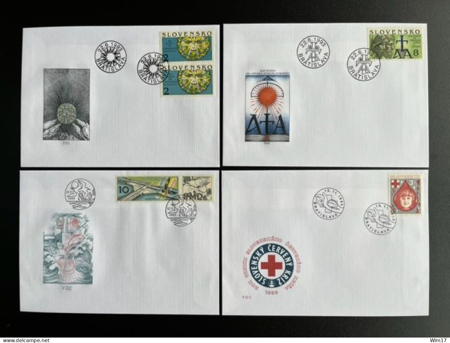 SLOVAKIA SLOVENSKO 1993 LOT OF 15 DIFFERENT FDC'S - FDC