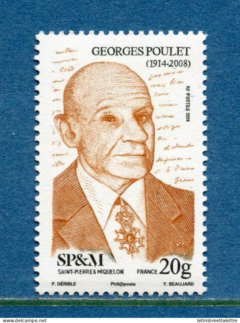 Saint Pierre Et Miquelon - YT N° 1221 ** - Neuf Sans Charnière - 2019 - Unused Stamps