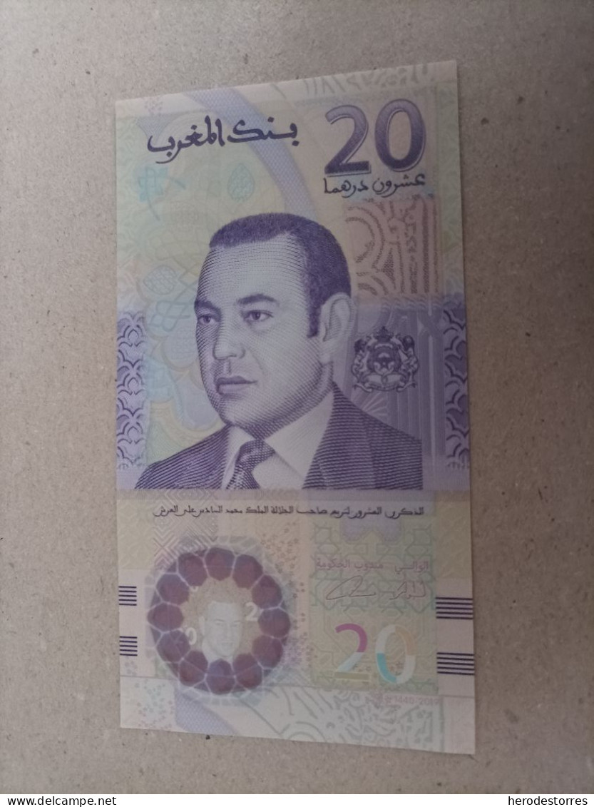 Billete De Marruecos De 20 Dirhams, Año 2019, UNC - Marocco