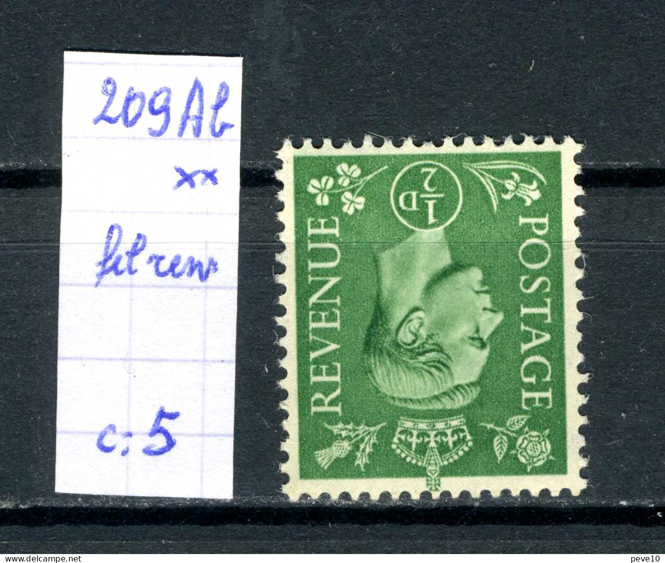 Grande-Bretagne    N° 219A B Xx    (fil Renversé) - Unused Stamps
