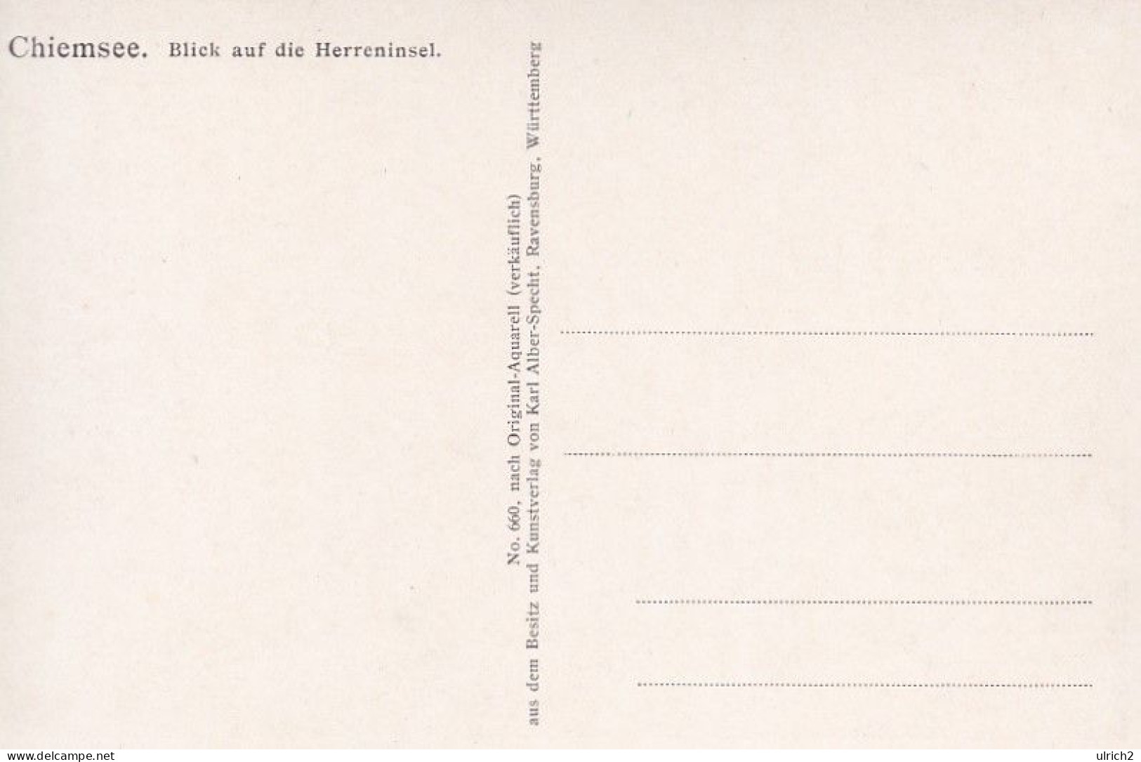 AK Chiemsee - Blick Auf Die Herreninsel - Künstlerkarte - Ca. 1920 (67213) - Chiemgauer Alpen