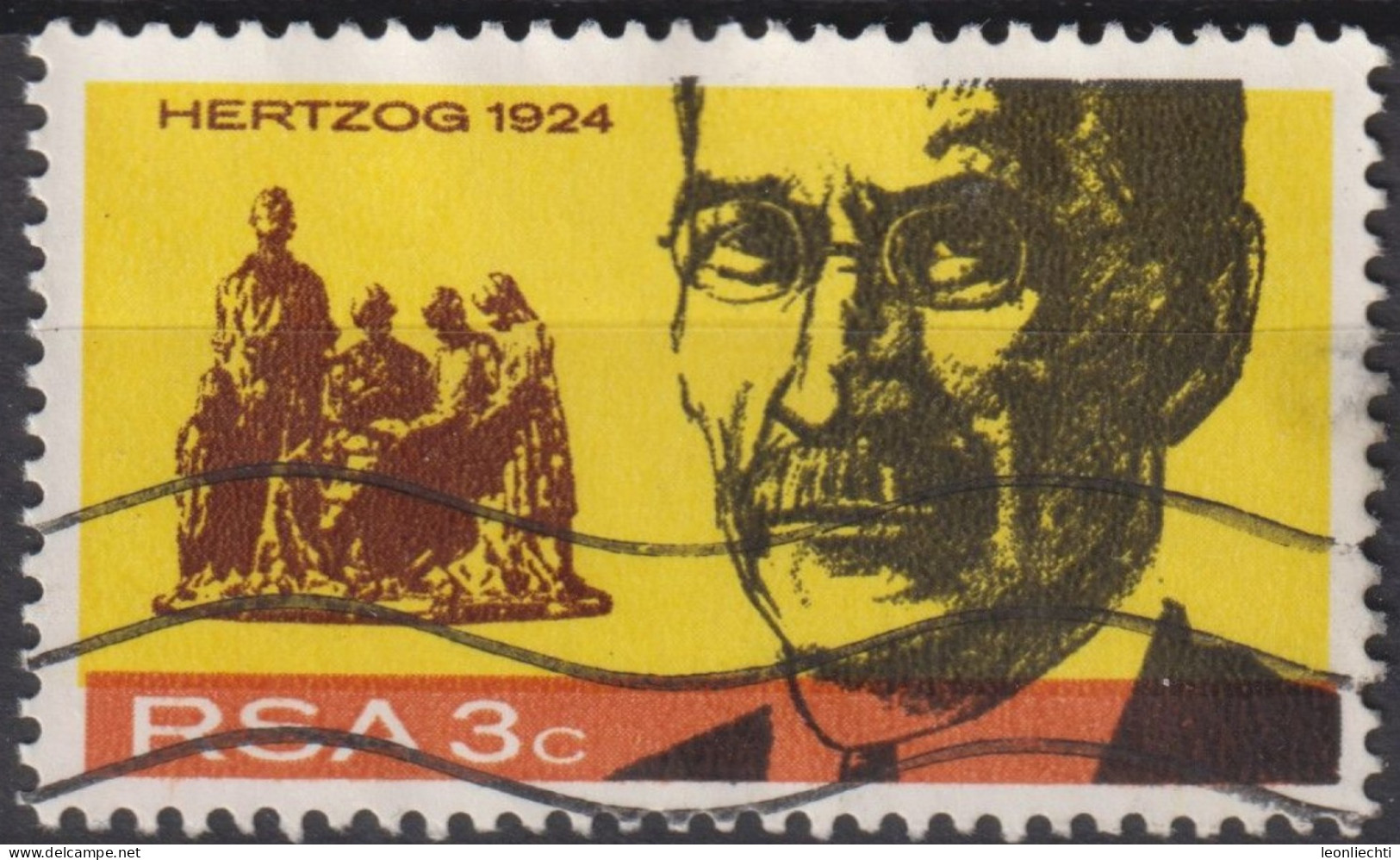 1968 RSA Südafrika ° Mi:ZA 376, Sn:ZA 349, Yt:ZA 314, James Barry Munnick Hertzog (1866-1942) - Oblitérés