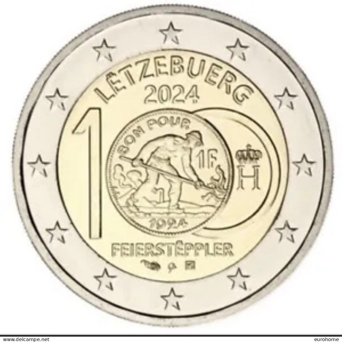 Luxemburg  2024  2 Euro Commemo   "Feiersteppler"  UNC Uit De Rol !! - Luxemburg