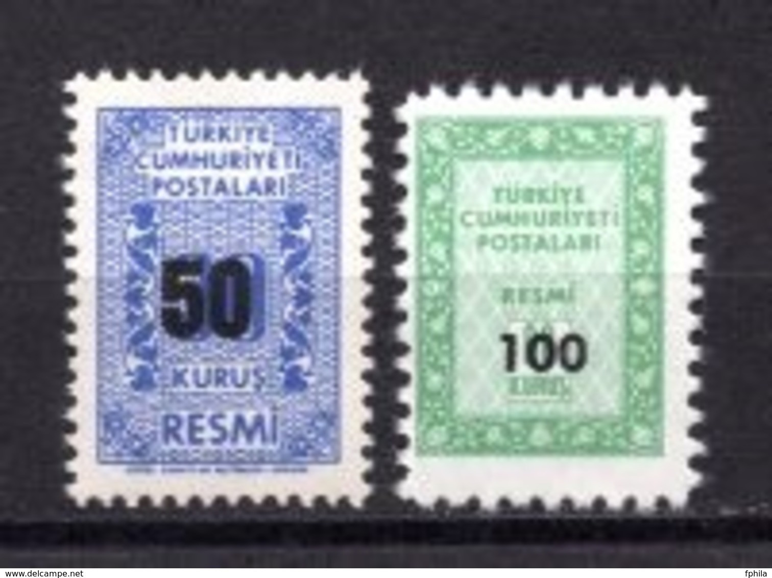 1963 TURKEY OVERPRINTED OFFICIAL STAMPS MNH ** - Dienstzegels