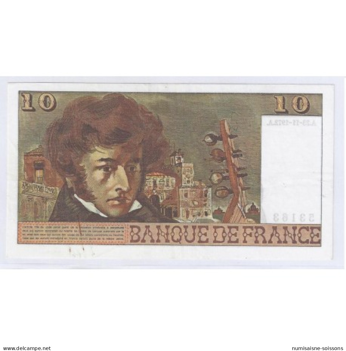 FAY 63/01 - 10 FRANCS BERLIOZ - 23/11/1972 - TRES TRES BEAU + - PICK 150 - 10 F 1972-1978 ''Berlioz''