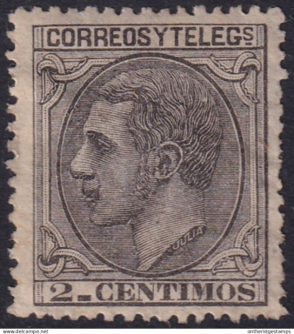 Spain 1879 Sc 242 España Ed 200 MLH* Some Gum Crazing - Unused Stamps