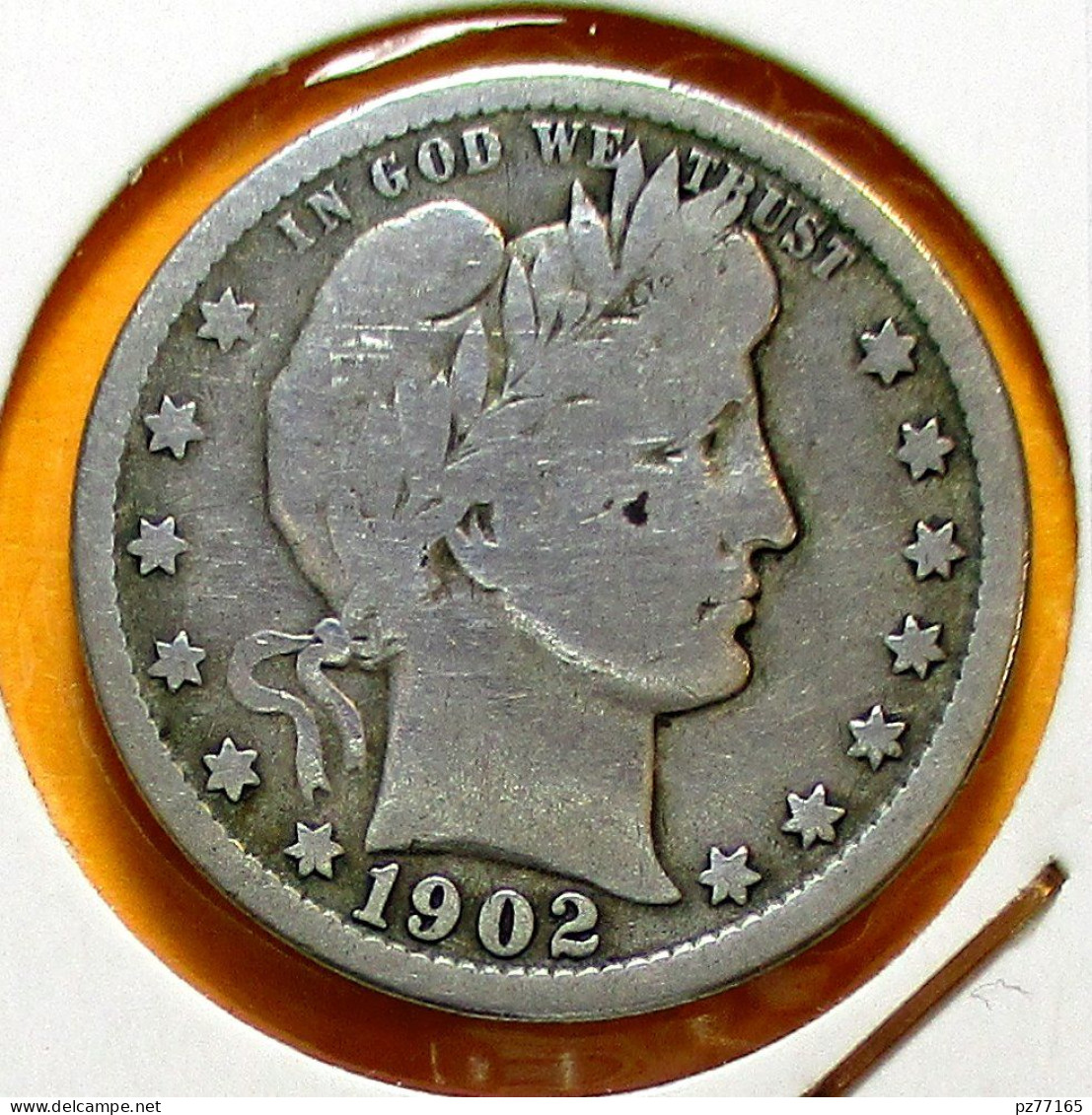 USA. ETATS UNIS. QUARTER DOLLAR 1902.  Qualité TTB .  2 Photos. Argent  Silver - 1892-1916: Barber