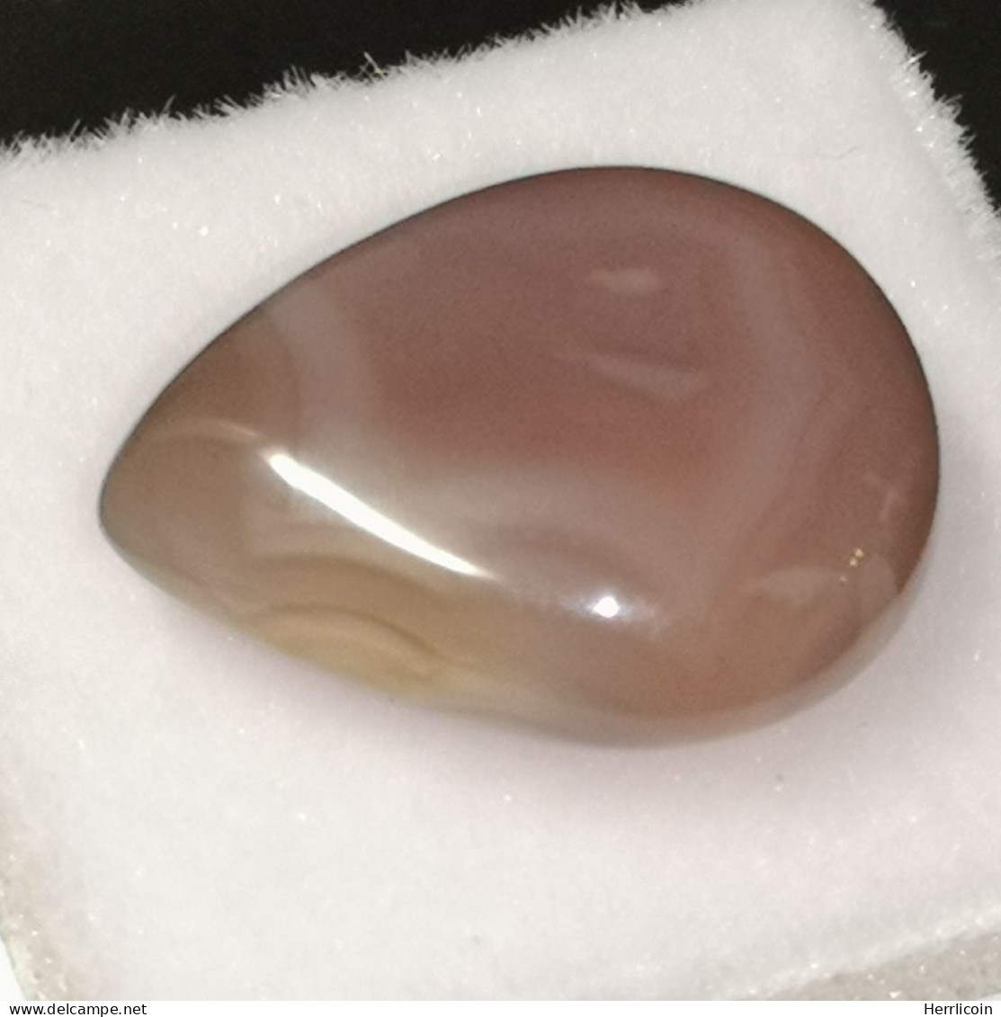 Agate Orange Naturelle De Tanzanie - Cabochon Poire  8.54 Carats - 16.2x13x5.7 Mm - Achat